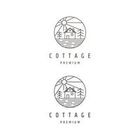 Cottage logo icon design template vector