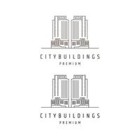 plantilla de diseño de icono de logotipo de construcción de edificio de ciudad vector