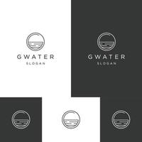 plantilla de diseño de icono de logotipo de agua de letra g vector