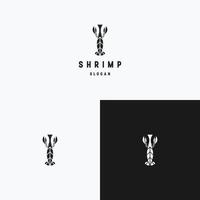 plantilla de diseño plano de icono de logotipo de shirmp vector