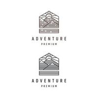 plantilla de diseño plano de icono de logotipo de aventura vector