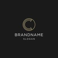 Letter C logo icon flat design template vector