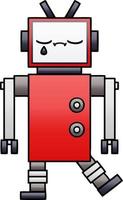 gradient shaded cartoon robot vector