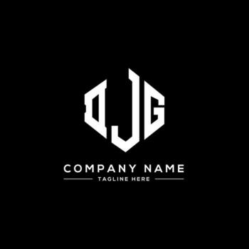 diseño de logotipo de letra djg con forma de polígono. diseño de logotipo en forma de cubo y polígono djg. plantilla de logotipo vectorial hexagonal djg colores blanco y negro. monograma djg, logotipo empresarial y inmobiliario. vector