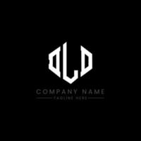 DLD letter logo design with polygon shape. DLD polygon and cube shape logo design. DLD hexagon vector logo template white and black colors. DLD monogram, business and real estate logo.