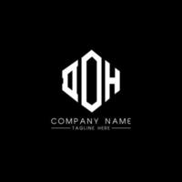 DOH letter logo design with polygon shape. DOH polygon and cube shape logo design. DOH hexagon vector logo template white and black colors. DOH monogram, business and real estate logo.