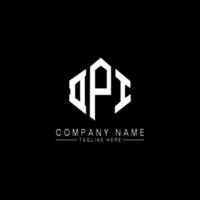 DPI letter logo design with polygon shape. DPI polygon and cube shape logo design. DPI hexagon vector logo template white and black colors. DPI monogram, business and real estate logo.