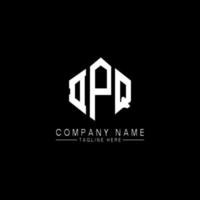 DPQ letter logo design with polygon shape. DPQ polygon and cube shape logo design. DPQ hexagon vector logo template white and black colors. DPQ monogram, business and real estate logo.