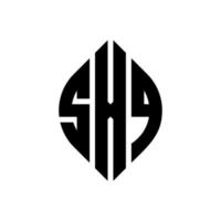 SXQ circle letter logo design with circle and ellipse shape. SXQ ellipse letters with typographic style. The three initials form a circle logo. SXQ Circle Emblem Abstract Monogram Letter Mark Vector. vector