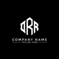 DRR letter logo design with polygon shape. DRR polygon and cube shape logo design. DRR hexagon vector logo template white and black colors. DRR monogram, business and real estate logo.