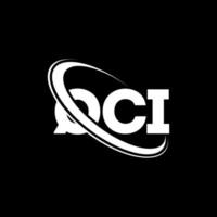 logotipo qci. letra qci. diseño del logotipo de la letra qci. iniciales del logotipo qci vinculado con el círculo y el logotipo del monograma en mayúsculas. tipografía qci para tecnología, negocios y marca inmobiliaria. vector