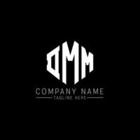 DMM letter logo design with polygon shape. DMM polygon and cube shape logo design. DMM hexagon vector logo template white and black colors. DMM monogram, business and real estate logo.