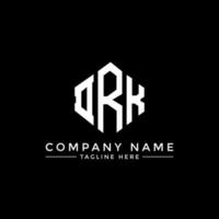 DRK letter logo design with polygon shape. DRK polygon and cube shape logo design. DRK hexagon vector logo template white and black colors. DRK monogram, business and real estate logo.