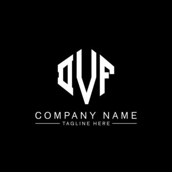 diseño de logotipo de letra dvf con forma de polígono. diseño de logotipo en forma de cubo y polígono dvf. plantilla de logotipo vectorial hexagonal dvf colores blanco y negro. monograma dvf, logotipo empresarial y inmobiliario. vector