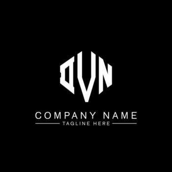 diseño de logotipo de letra dvn con forma de polígono. diseño de logotipo en forma de cubo y polígono dvn. dvn hexagon vector logo plantilla colores blanco y negro. monograma dvn, logotipo empresarial y inmobiliario.
