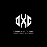 DXC letter logo design with polygon shape. DXC polygon and cube shape logo design. DXC hexagon vector logo template white and black colors. DXC monogram, business and real estate logo.