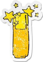 retro distressed sticker of a cartoon marker pen vector