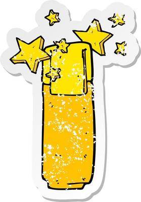 retro distressed sticker of a cartoon marker pen