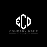 ECD letter logo design with polygon shape. ECD polygon and cube shape logo design. ECD hexagon vector logo template white and black colors. ECD monogram, business and real estate logo.