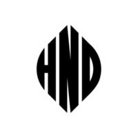 diseño de logotipo de letra de círculo hno con forma de círculo y elipse. hno letras elipses con estilo tipográfico. las tres iniciales forman un logo circular. vector de marca de letra de monograma abstracto del emblema del círculo hno.