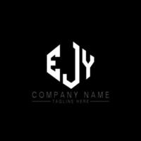 EJY letter logo design with polygon shape. EJY polygon and cube shape logo design. EJY hexagon vector logo template white and black colors. EJY monogram, business and real estate logo.