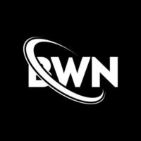 logotipo de bwn. letra bwn. diseño del logotipo de la letra bwn. Logotipo de iniciales bwn vinculado con círculo y logotipo de monograma en mayúsculas. tipografía bwn para tecnología, negocios y marca inmobiliaria. vector