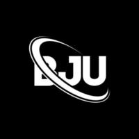 logotipo de bju. carta bju. diseño del logotipo de la letra bju. logotipo de bju de iniciales vinculado con círculo y logotipo de monograma en mayúsculas. tipografía bju para tecnología, negocios y marca inmobiliaria. vector