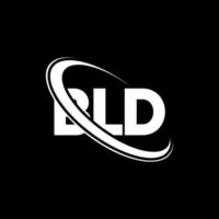 logotipo de bld. letra bld. diseño de logotipo de letra bld. logotipo de iniciales bld vinculado con círculo y logotipo de monograma en mayúsculas. tipografía bld para tecnología, negocios y marca inmobiliaria. vector