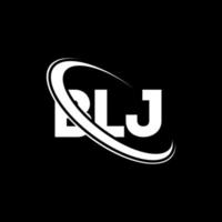 logotipo de blj. letra bj. diseño del logotipo de la letra blj. logotipo de las iniciales blj vinculado con el círculo y el logotipo del monograma en mayúsculas. tipografía blj para tecnología, negocios y marca inmobiliaria. vector