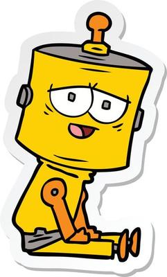 sticker of a cartoon robot