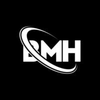 BMH logo. BMH letter. BMH letter logo design. Initials BMH logo linked with circle and uppercase monogram logo. BMH typography for technology, business and real estate brand. vector