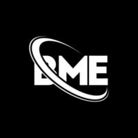 logotipo de bme. mi carta. diseño del logotipo de la letra bme. logotipo de bme de iniciales vinculado con círculo y logotipo de monograma en mayúsculas. tipografía bme para tecnología, negocios y marca inmobiliaria. vector