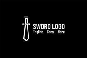 Vector logo element with illustration of a sword with initials S. Usable for general corporate brands