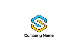 Vector logo element with initials S or G or CD. Usable for general technology and business brands