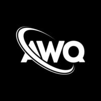 logotipo de awq. letra awq. diseño de logotipo de letra awq. logotipo de iniciales awq vinculado con círculo y logotipo de monograma en mayúsculas. tipografía awq para tecnología, negocios y marca inmobiliaria. vector