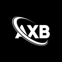 logotipo de axb. letra axb. diseño del logotipo de la letra axb. logotipo de iniciales axb vinculado con círculo y logotipo de monograma en mayúsculas. tipografía axb para tecnología, negocios y marca inmobiliaria. vector