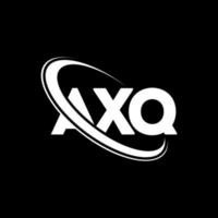 logotipo de axq. letra axq. diseño del logotipo de la letra axq. logotipo de iniciales axq vinculado con círculo y logotipo de monograma en mayúsculas. tipografía axq para tecnología, negocios y marca inmobiliaria. vector