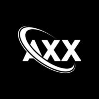 logotipo de axx. letra ax. diseño del logotipo de la letra axx. logotipo de iniciales axx vinculado con círculo y logotipo de monograma en mayúsculas. tipografía axx para tecnología, negocios y marca inmobiliaria. vector