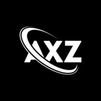logotipo de axz. letra axz. diseño del logotipo de la letra axz. logotipo de iniciales axz vinculado con círculo y logotipo de monograma en mayúsculas. tipografía axz para tecnología, negocios y marca inmobiliaria. vector