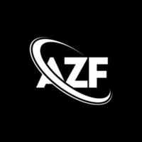 logotipo de azf. letra az.f. diseño del logotipo de la letra azf. Logotipo de iniciales azf vinculado con círculo y logotipo de monograma en mayúsculas. tipografía azf para tecnología, negocios y marca inmobiliaria. vector