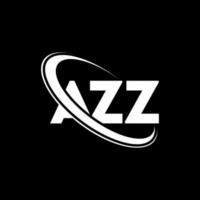 logotipo azz. letra azz. diseño del logotipo de la letra azz. logotipo de iniciales azz vinculado con círculo y logotipo de monograma en mayúsculas. tipografía azz para tecnología, negocios y marca inmobiliaria. vector