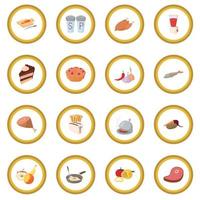 círculo de icono de comida vector