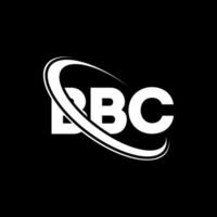 logotipo de la bbc. carta de la bbc diseño del logotipo de la letra bbc. logotipo de las iniciales bbc vinculado con un círculo y un logotipo de monograma en mayúsculas. tipografía bbc para tecnología, negocios y marca inmobiliaria. vector