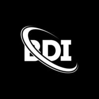 logotipo de bdi. letra bdi. diseño de logotipo de letra bdi. logotipo de bdi de iniciales vinculado con círculo y logotipo de monograma en mayúsculas. tipografía bdi para tecnología, negocios y marca inmobiliaria. vector