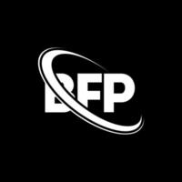 logotipo de bfp. carta bfp. diseño del logotipo de la letra bfp. logotipo de iniciales bfp vinculado con círculo y logotipo de monograma en mayúsculas. tipografía bfp para tecnología, negocios y marca inmobiliaria. vector