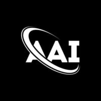 logotipo de aai. carta ai. diseño del logotipo de la letra aai. logotipo inicial de aai vinculado con un círculo y un logotipo de monograma en mayúsculas. tipografía aai para tecnología, negocios y marca inmobiliaria. vector