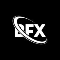 logotipo de bfx. letra bfx. diseño del logotipo de la letra bfx. Logotipo de iniciales bfx vinculado con círculo y logotipo de monograma en mayúsculas. tipografía bfx para tecnología, negocios y marca inmobiliaria. vector