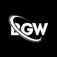 logotipo de bgw. carta bgw. diseño del logotipo de la letra bgw. logotipo de iniciales bgw vinculado con círculo y logotipo de monograma en mayúsculas. tipografía bgw para tecnología, negocios y marca inmobiliaria. vector