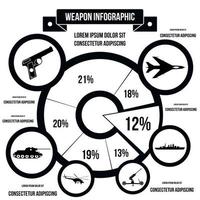 Military infographic template, simple style vector