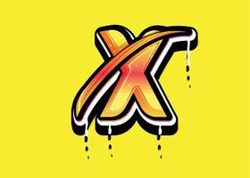 vector de logotipo de alfabeto de letra x